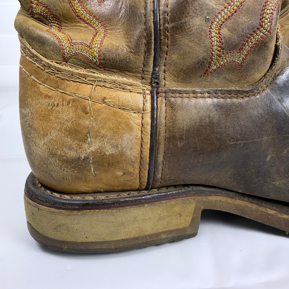 Double-H DH3567 Mens 9.5 2E Steel Toe Western Work Boots Brown Leather USA Made - Picture 12 of 16
